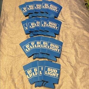 19 Piece Bud Light Koozies Blue & White Can Koozie Party Favor